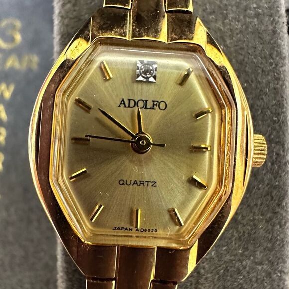 Adolfo Gold-Tone Quartz Watch w/ Diamond Accent main image 13